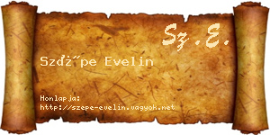 Szépe Evelin névjegykártya