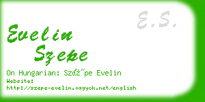 evelin szepe business card